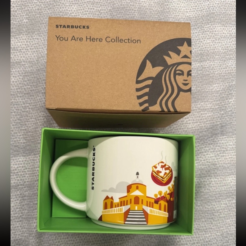 Starbucks You Are Here Bologna Italy Ceramic Coffee Rare Mug New with Box